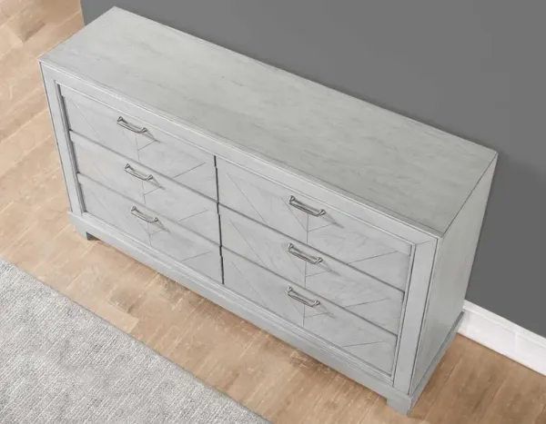 Steve Silver Montana Dresser In Neutral Matte Gray