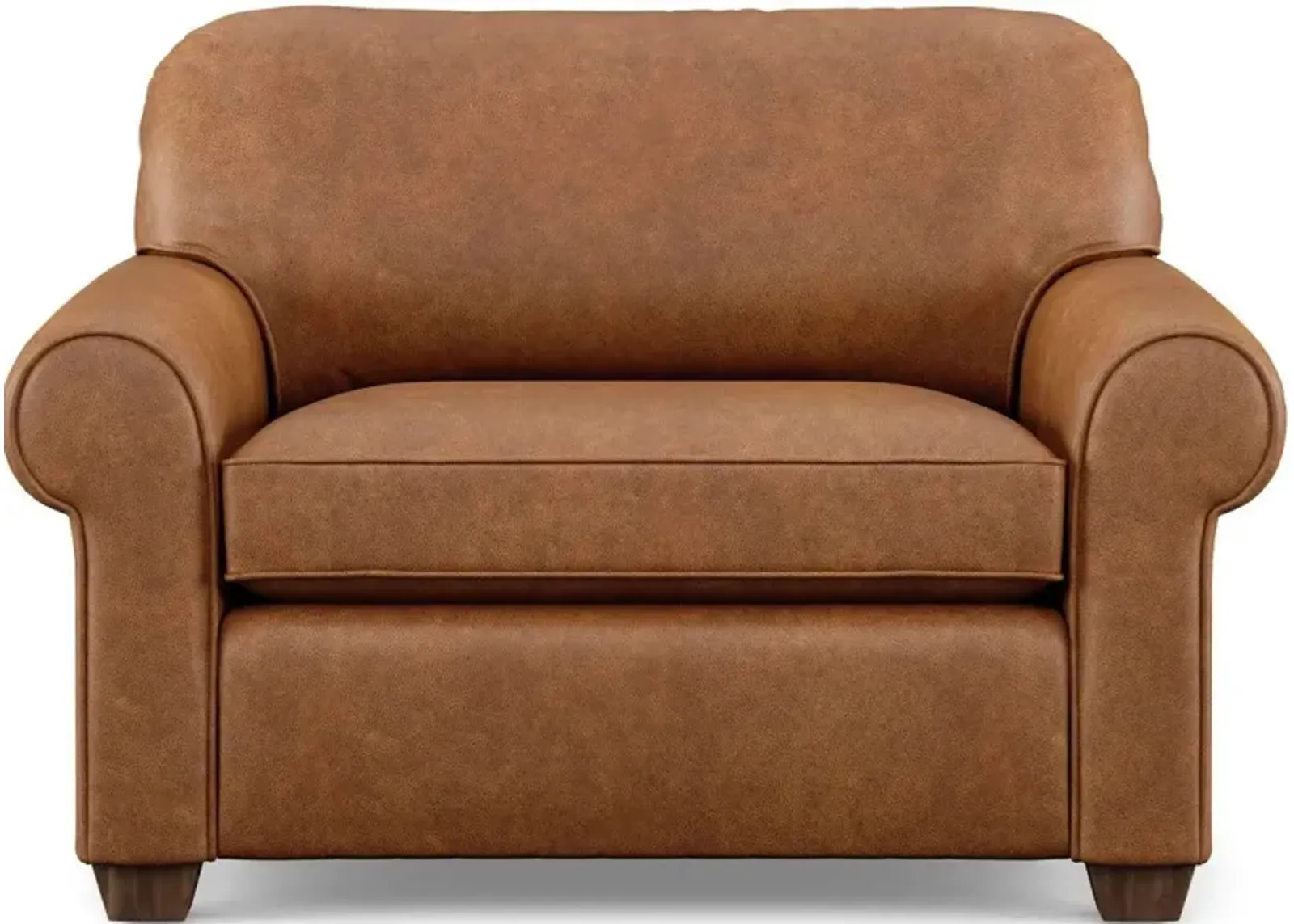 Flexsteel Thornton Light Brown Leather Oversized Chair & a Half