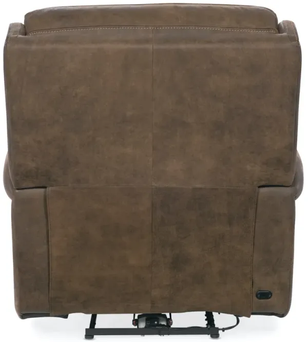 Hooker Furniture Wheeler Power Leather Recliner with Power Headrest