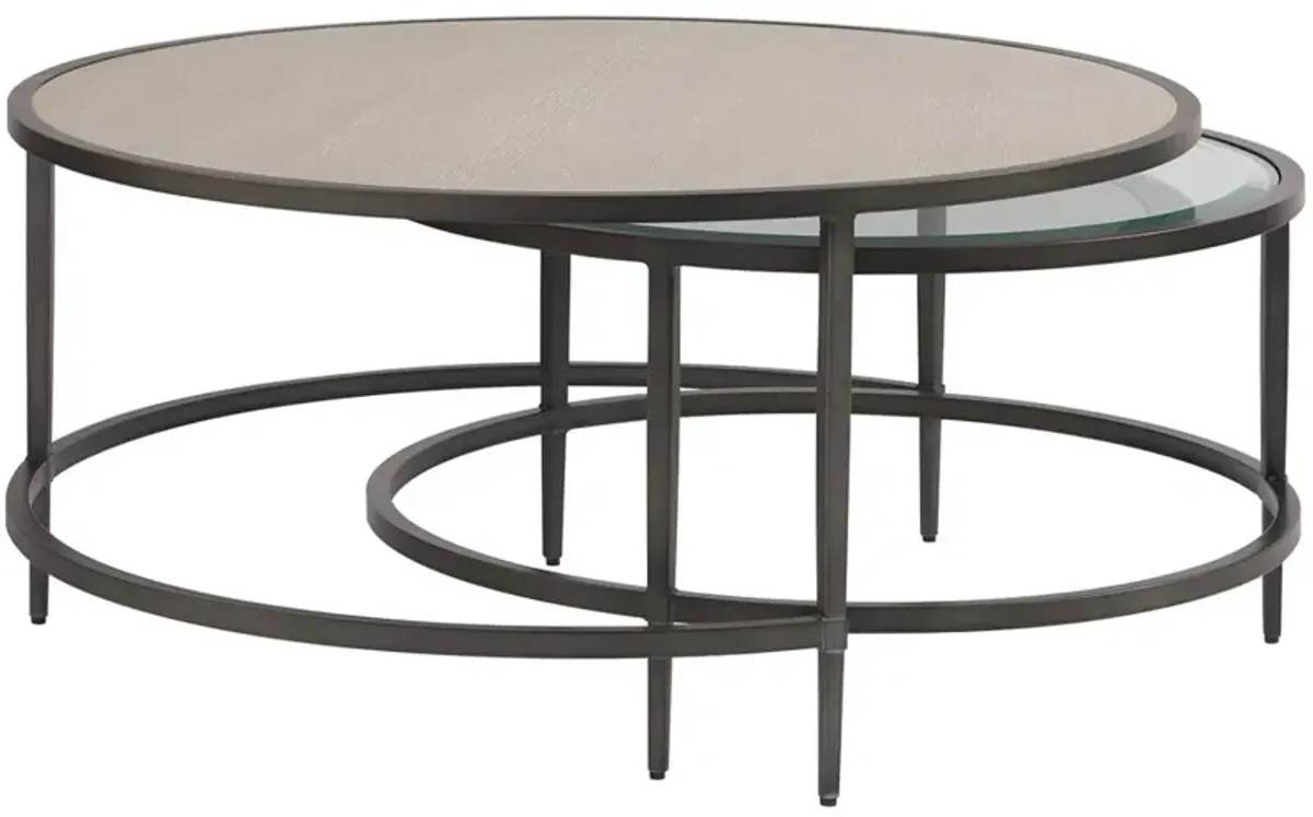 Universal Midtown Flannel/Black Nesting Tables