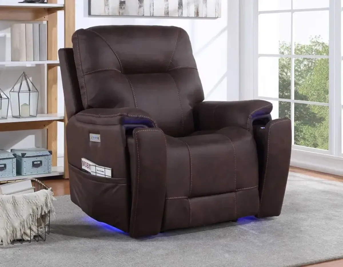 Steve Silver Lexington Saddle Brown Triple-Power Recliner