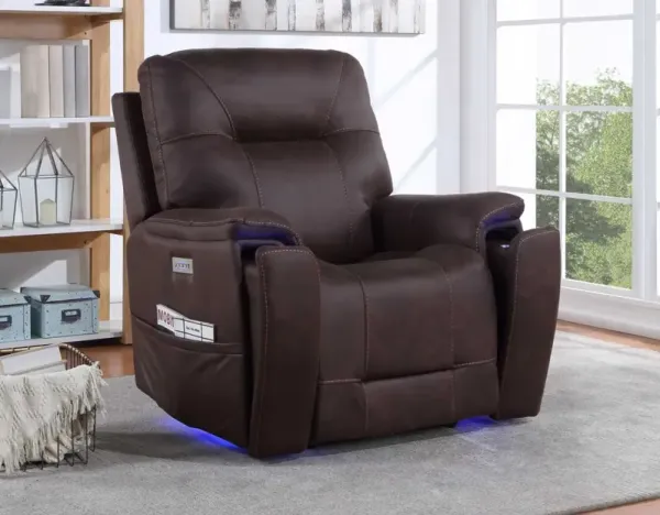 Steve Silver Lexington Triple-Power Recliner In Canyon Walnut