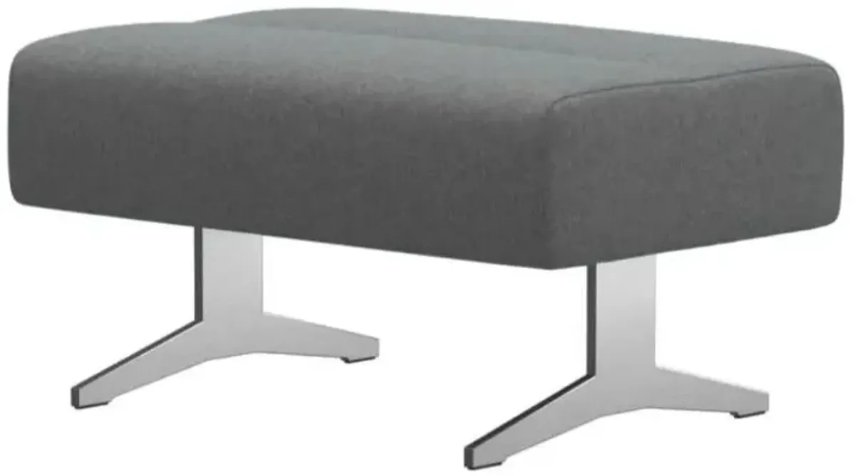 Stressless Stella Large Ottoman in Palmoa Special Silver Grey
