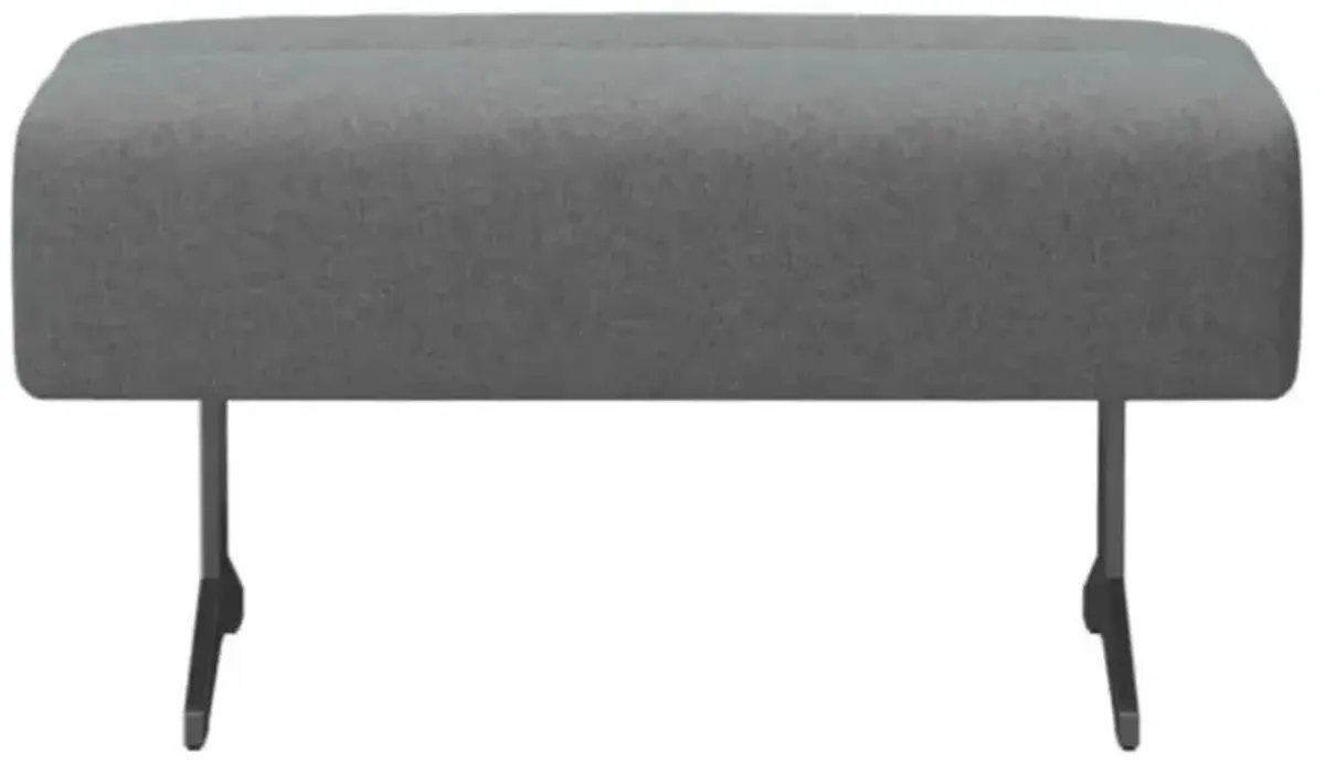 Stressless Stella Large Ottoman in Palmoa Special Silver Grey