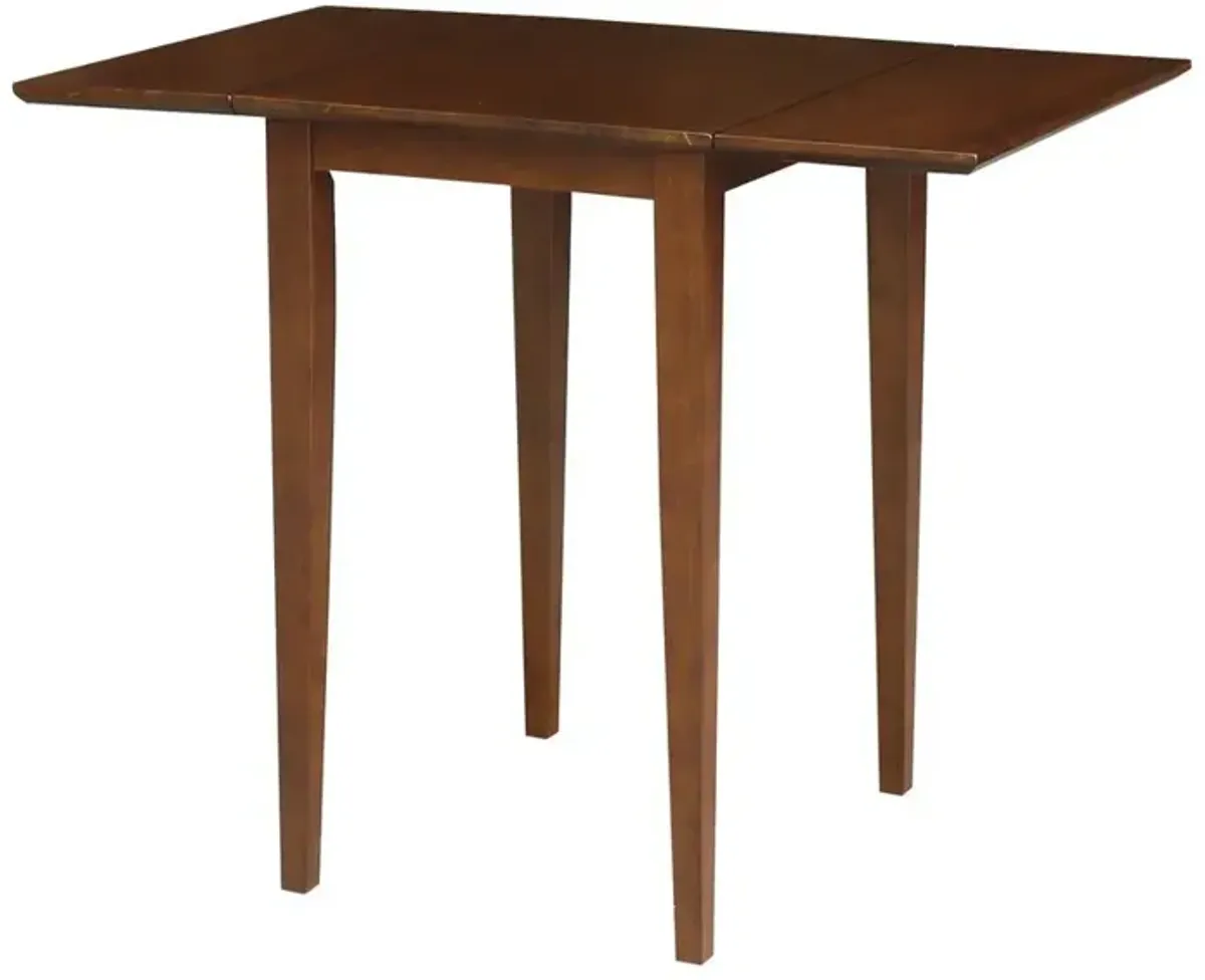 John Thomas Dining Essentials Small Drop Leaf Table with Legs in Espresso