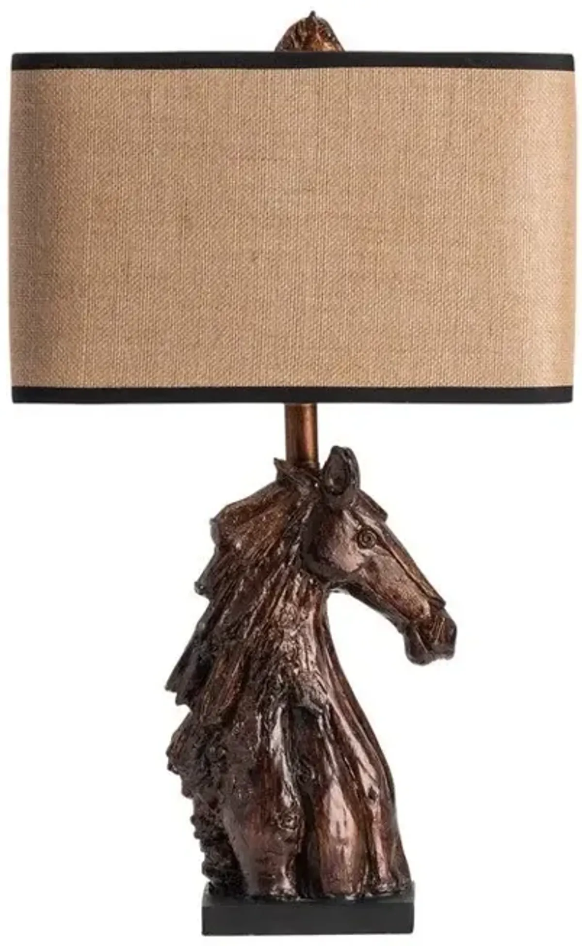 Crestview Horse Bust Brown Table Lamp