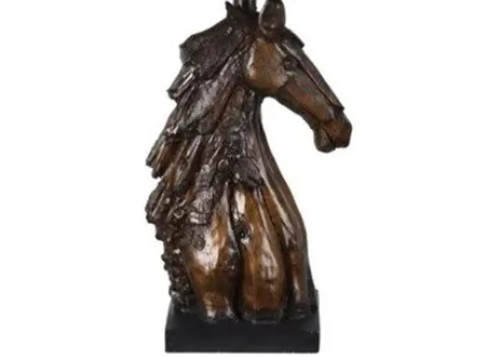 Crestview Horse Bust Brown Table Lamp