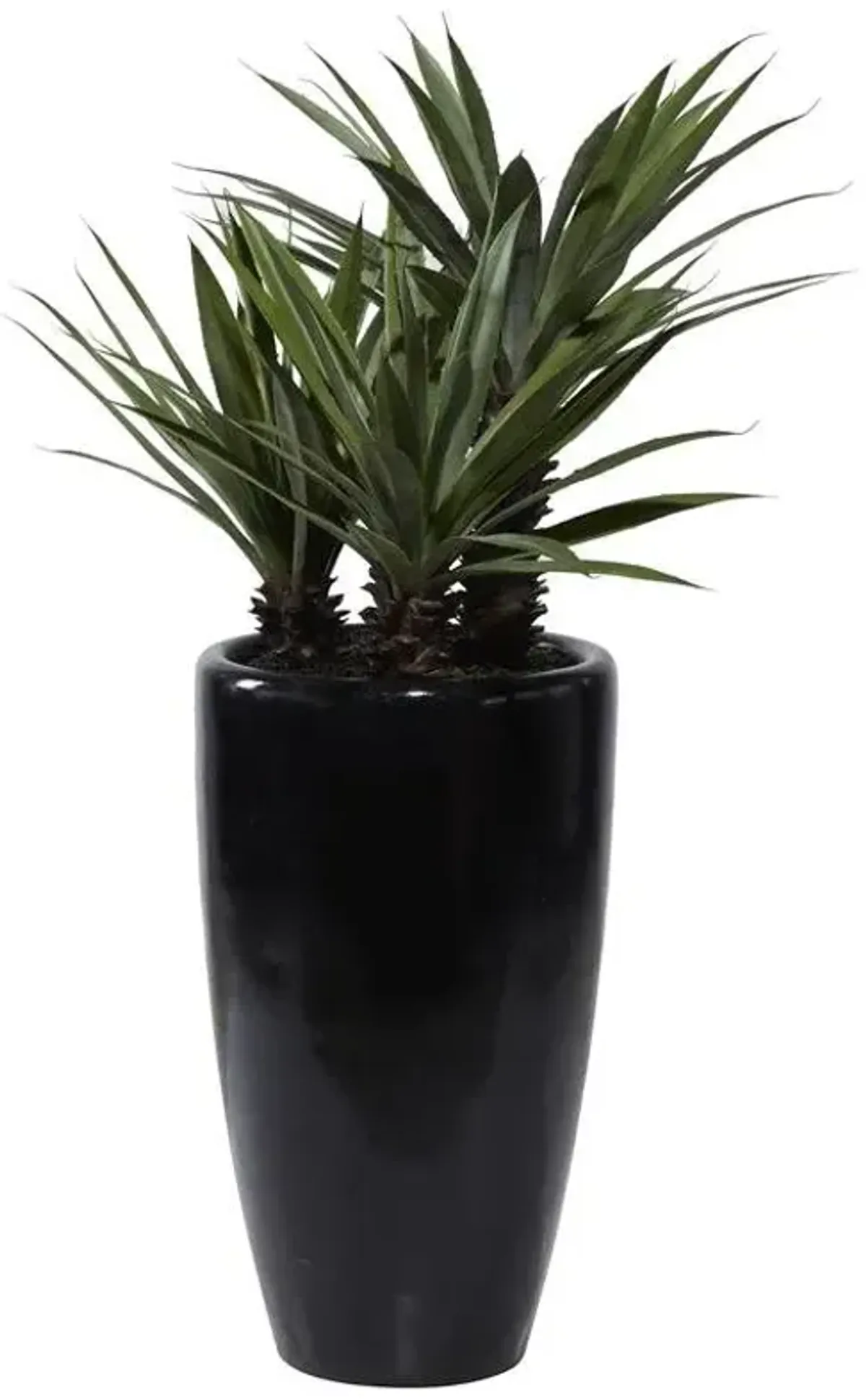 UMA Home Decor Green Faux Foliage Dracaena Artificial Plant with Black Fiberglass Pot