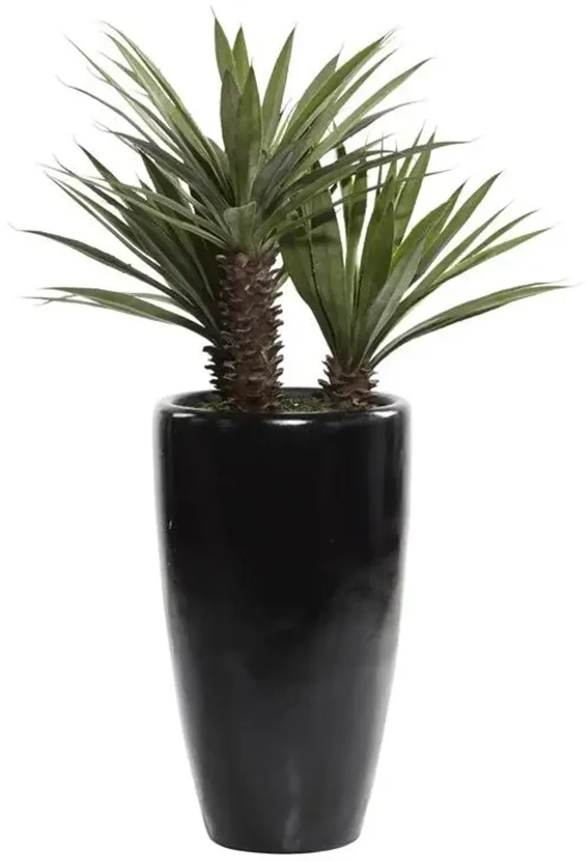 UMA Home Decor Green Faux Foliage Dracaena Artificial Plant with Black Fiberglass Pot