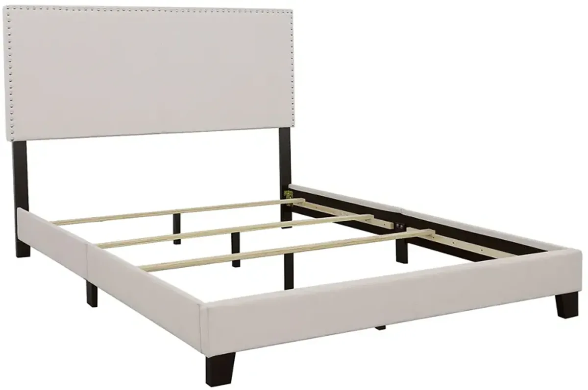 Coaster Boyd Upholstered California King Panel Bed Ivory