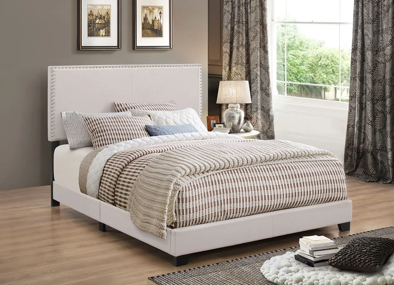 BOYD UPHOLSTERED CALIFORNIA KING BED IVORY