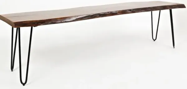 Jofran Nature's Edge 70 Inch Bench Light Chestnut