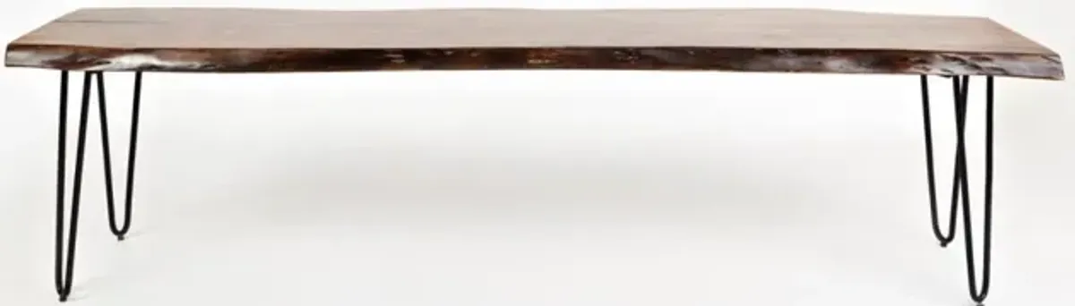 Jofran Nature's Edge 70 Inch Bench Light Chestnut