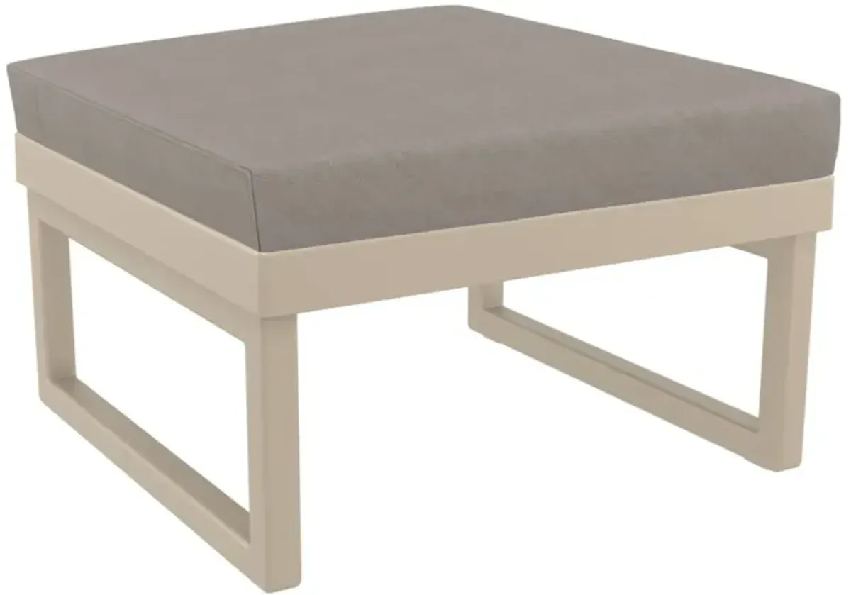 Compamia Mykonos Ottoman Taupe with Sunbrella Taupe Cushion