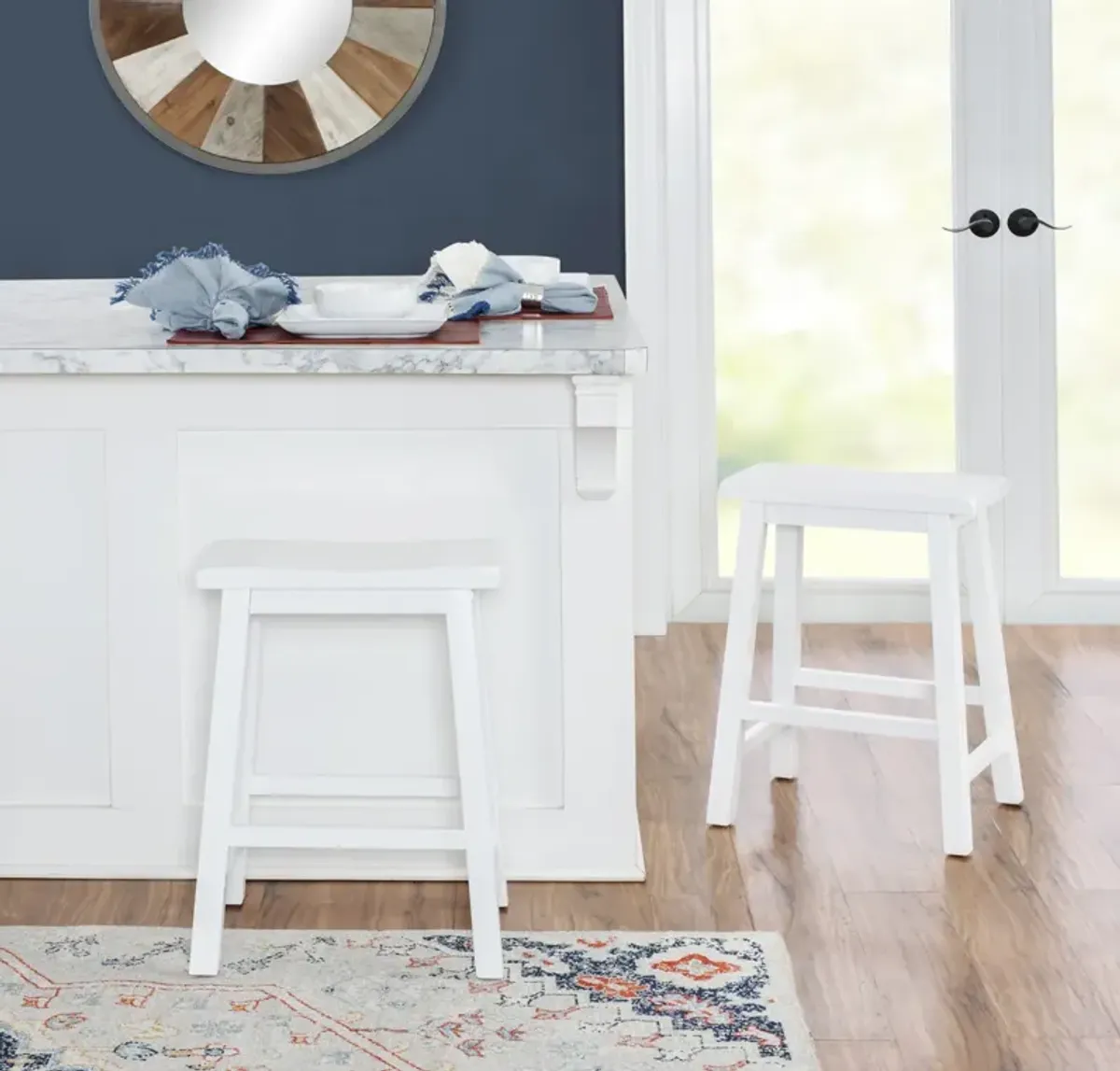 Powell Color Story White Counter Stool