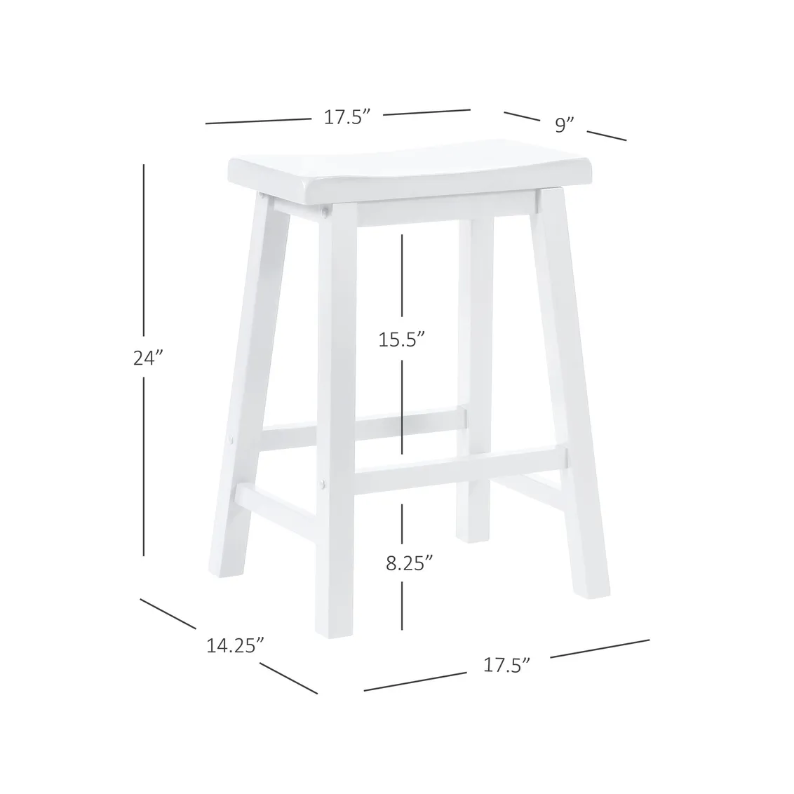 COLOR STORY WHITE COUNTER STOOL