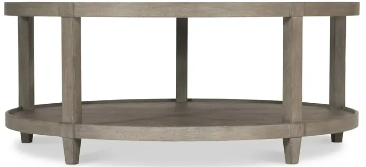 Bernhardt Albion Pewter Round Cocktail Table