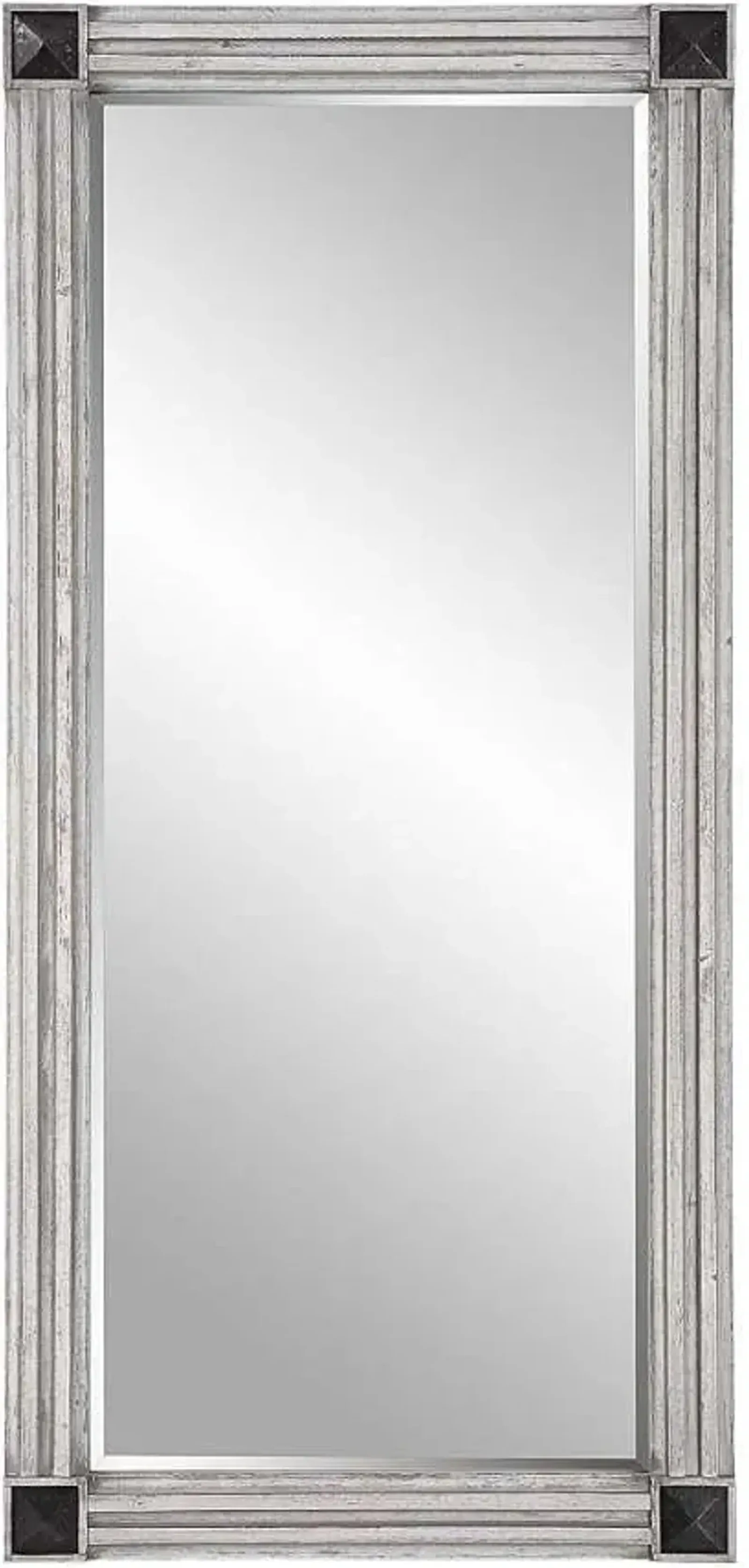 Uttermost Manor Distressed Whitewash Floor Mirror