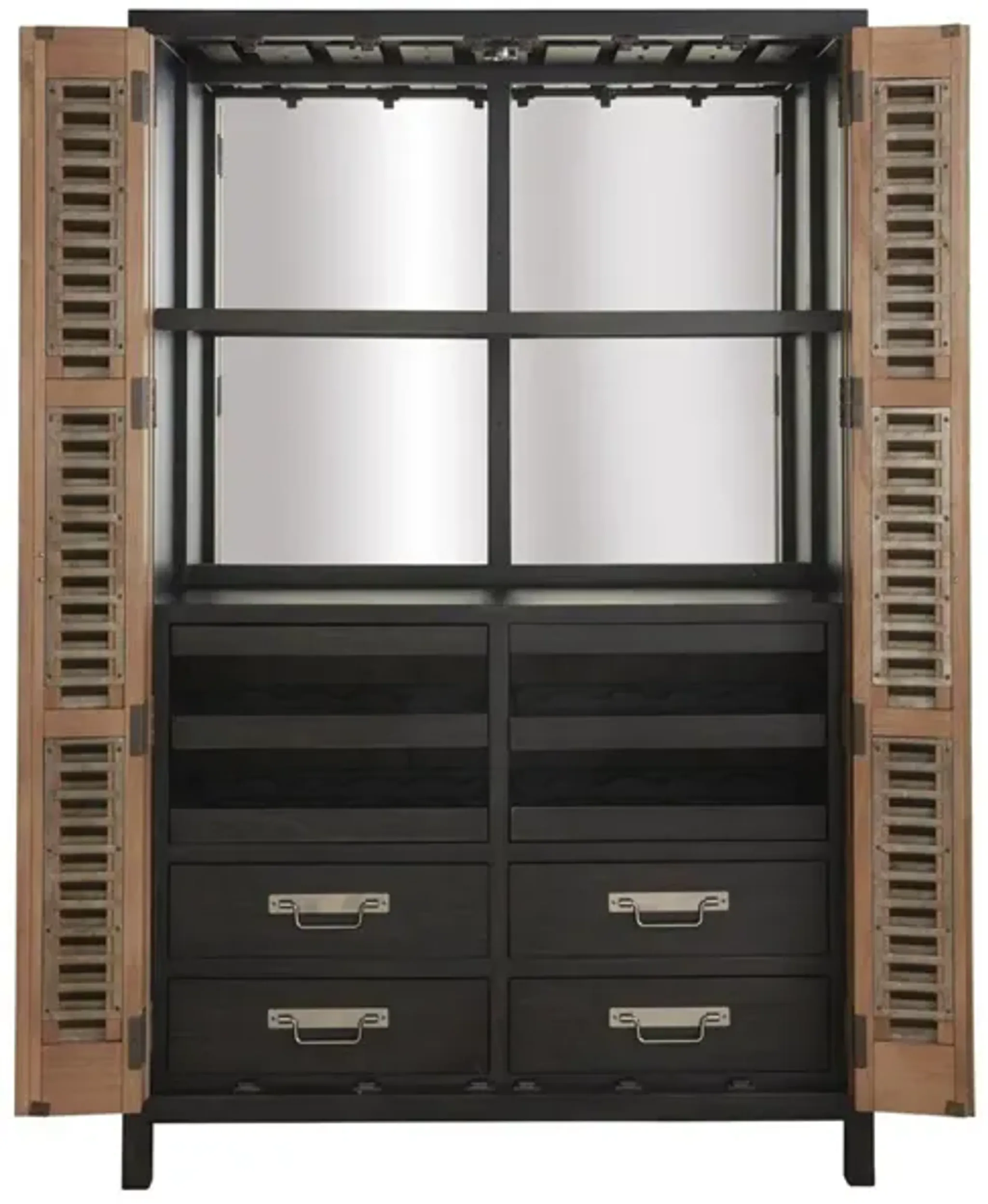 Universal Curated Libations Cobalt Black/Bisque Bar Locker | Furniture.com