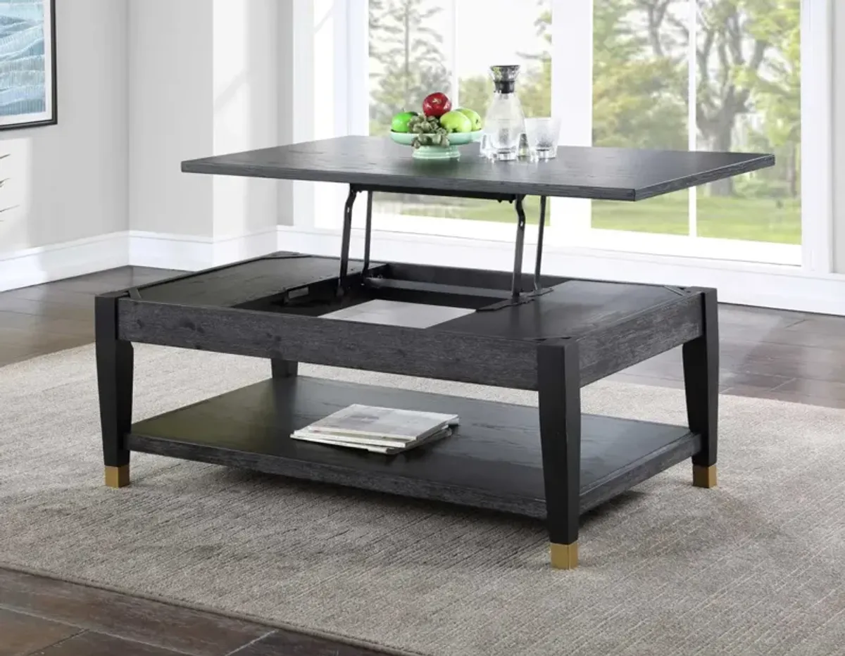 Steve Silver Yves Rubbed Charcoal Cocktail Table