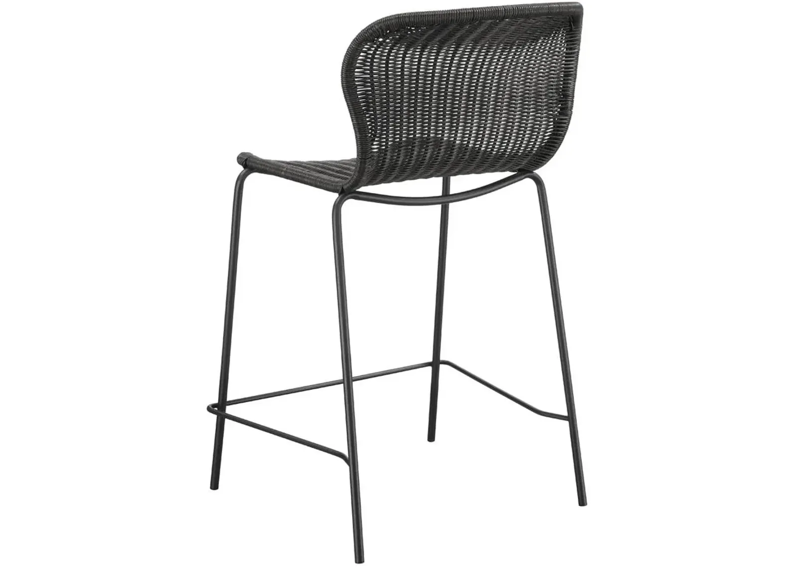 Coaster Mckinley Faux Rattan Metal Counter Chair Brown