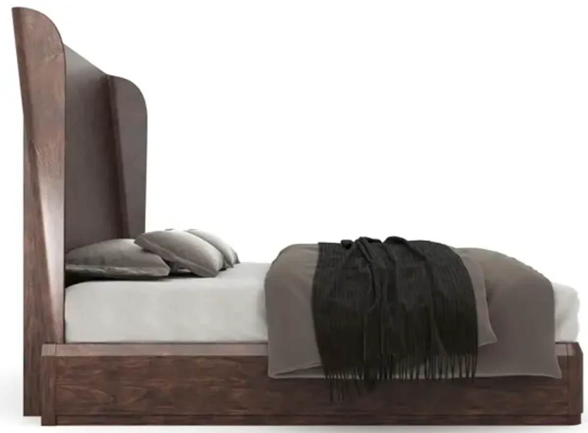 Casa Inspirata Continental California King Bed in Brunette Dark Brown Wood Finish