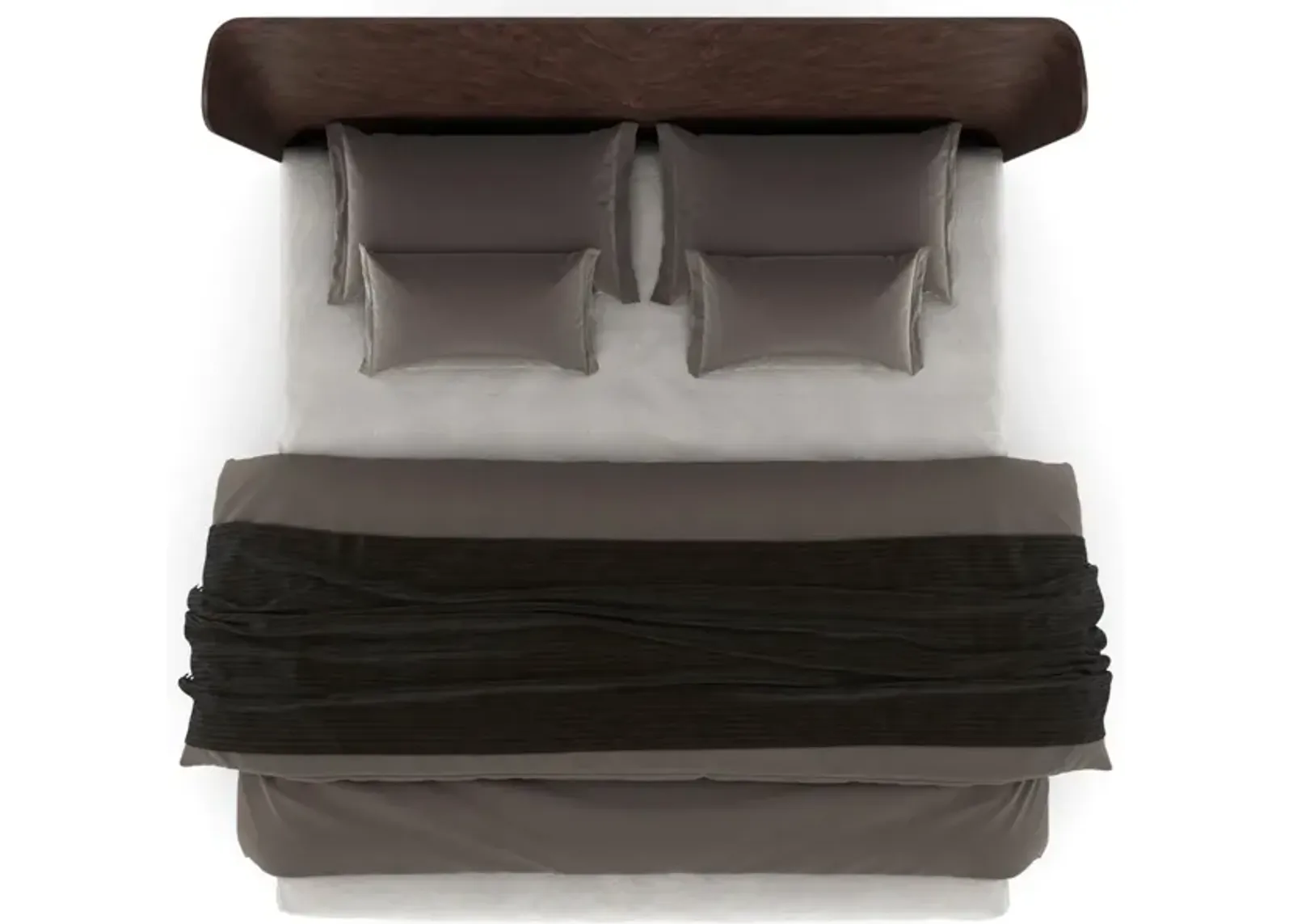 Casa Inspirata Continental California King Bed in Brunette Dark Brown Wood Finish