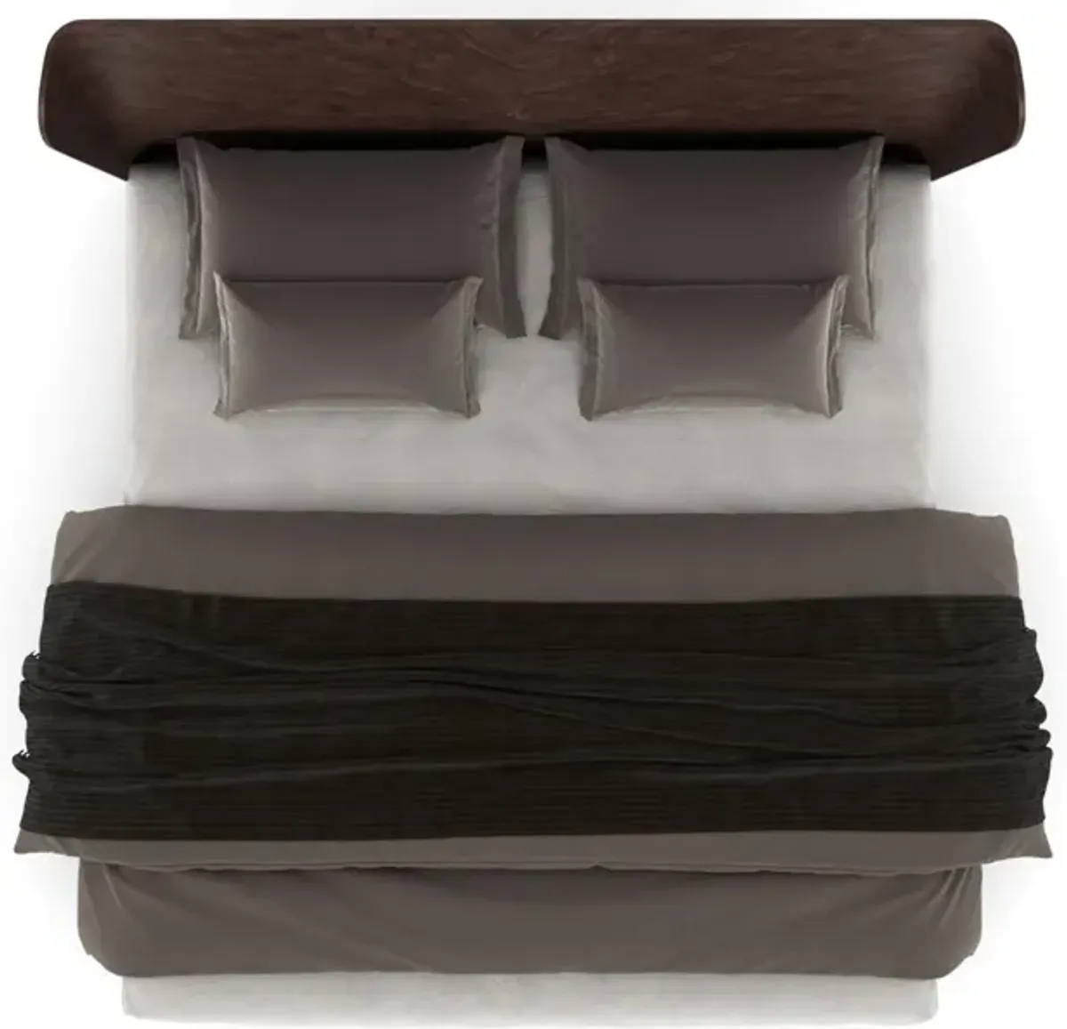 Casa Inspirata Continental California King Bed in Brunette Dark Brown Wood Finish