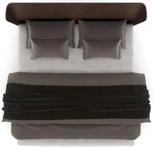 Casa Inspirata Continental California King Bed in Brunette Dark Brown Wood Finish