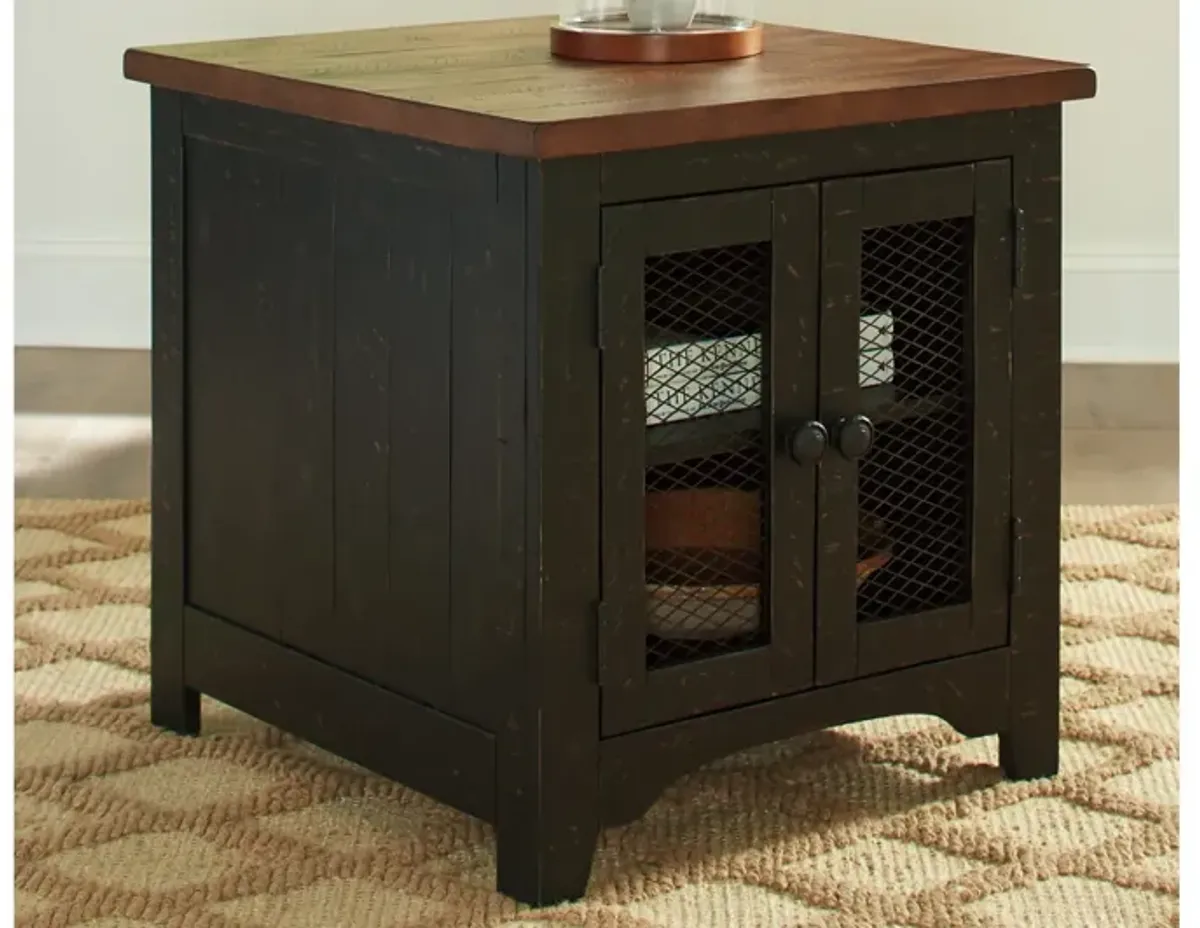 Ashley Valebeck Two-Tone Rectangular End Table