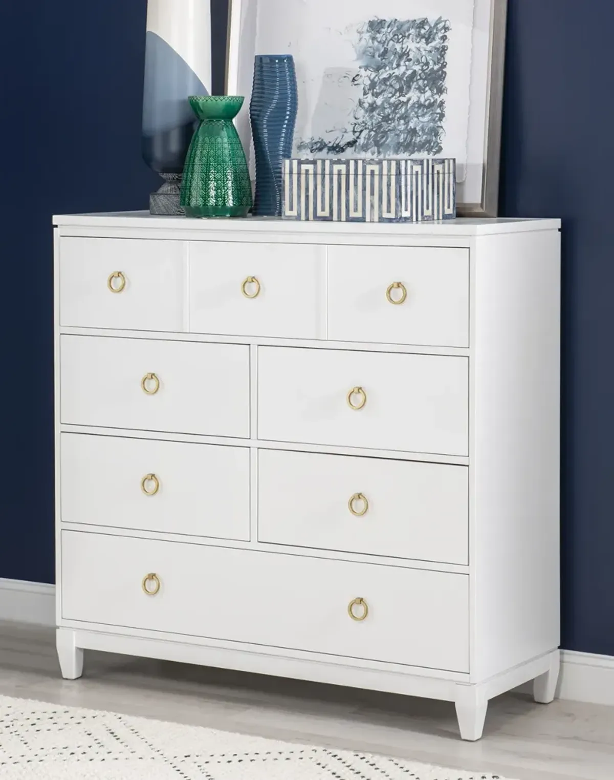 Legacy Classic Bureau White Finish Summerland White Chest