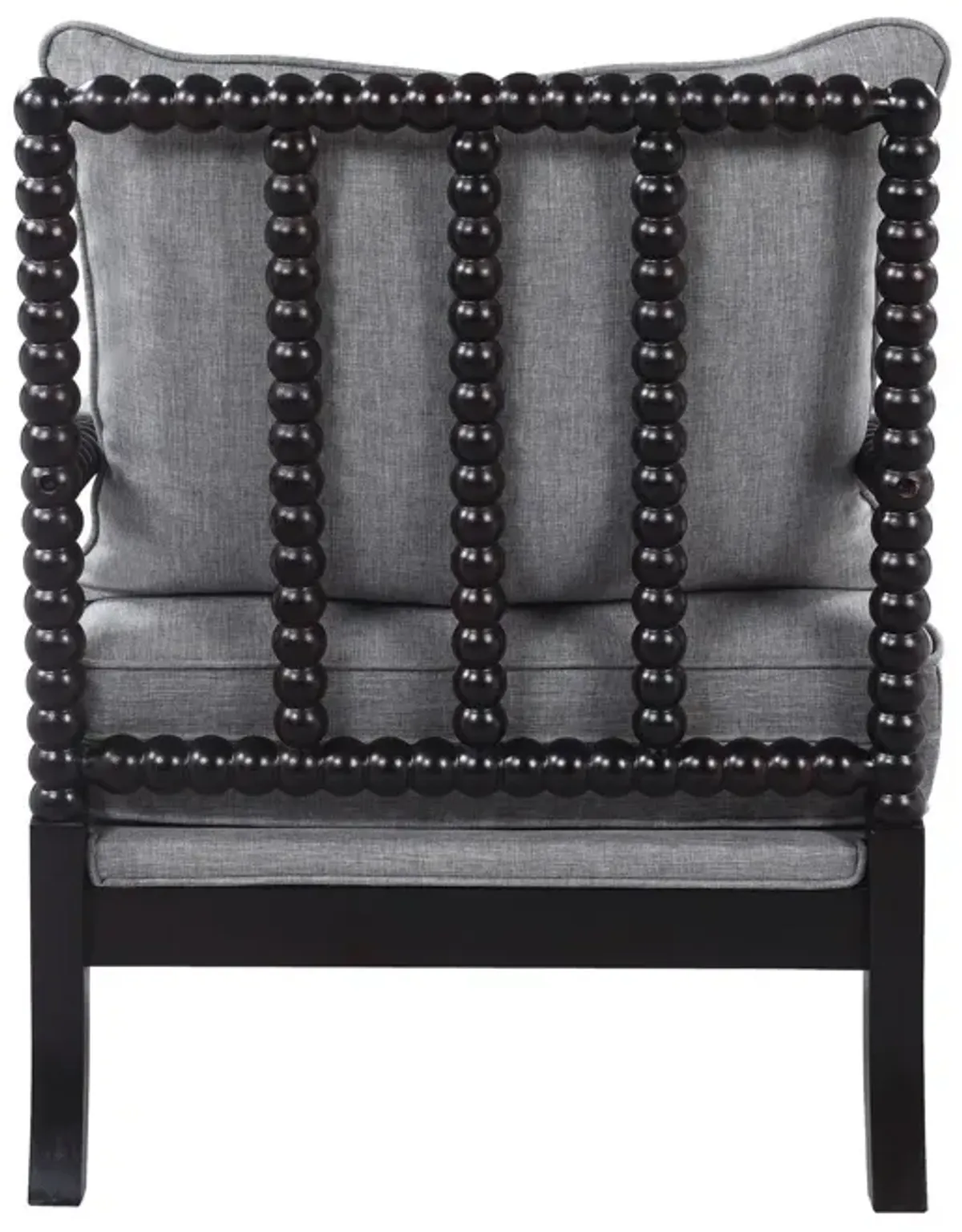 Coaster Blanchett Upholstered Bobbin Accent Chair Grey & Black