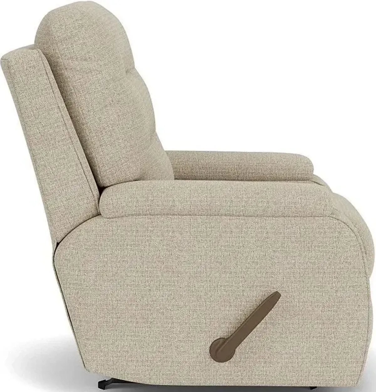 Flexsteel Kerrie Brown Truffle Swivel Gliding Manual Recliner