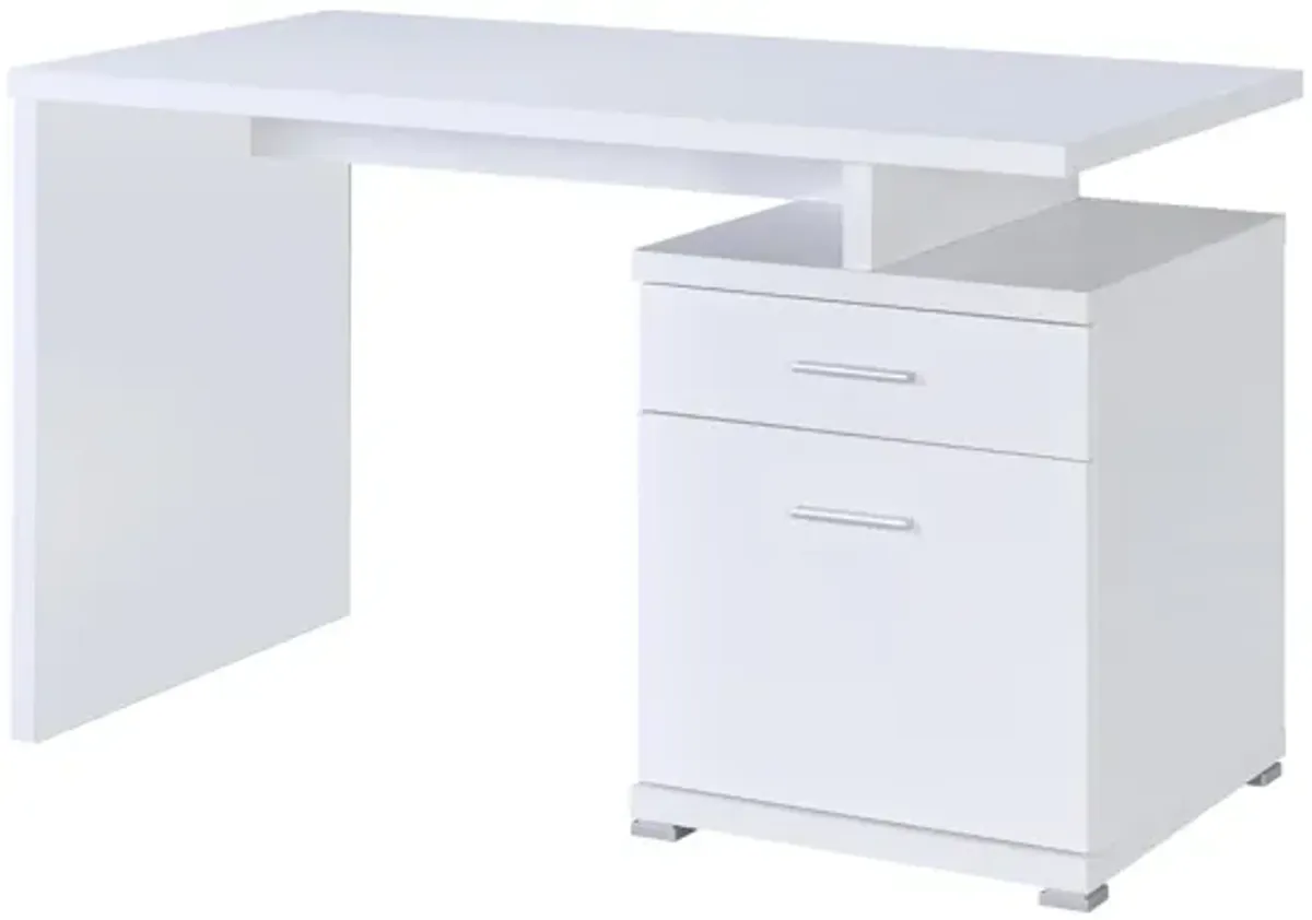 Coaster Irving 47 Inch 2-Drawer Office Computer Desk White