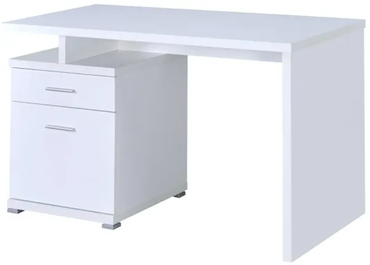 Coaster Irving 47 Inch 2-Drawer Office Computer Desk White