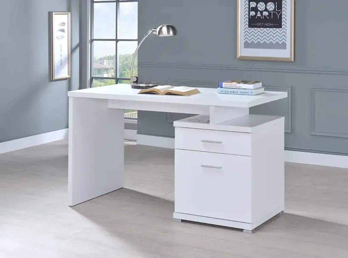 Coaster Irving 47 Inch 2-Drawer Office Computer Desk White