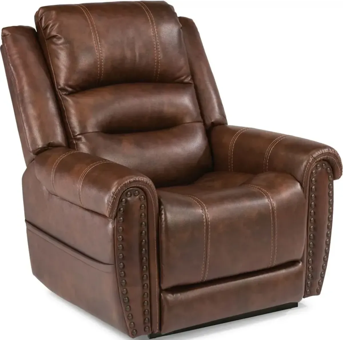 Flexsteel Oscar Coffee Brown Power Lift Recliner with Power Headrest