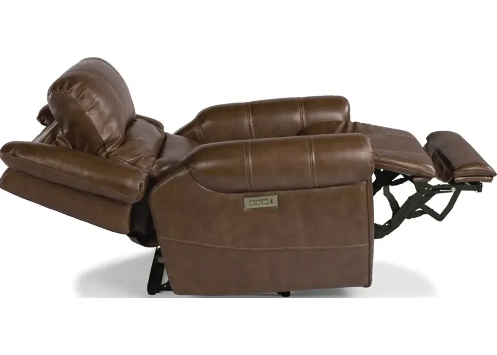 Flexsteel Oscar Coffee Brown Power Lift Recliner with Power Headrest