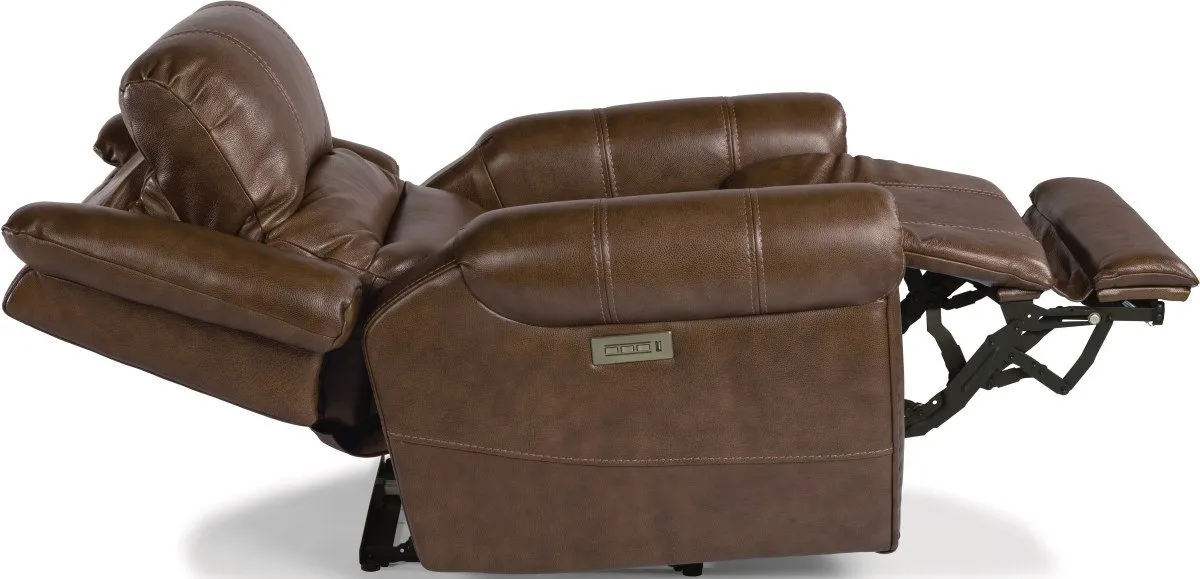 OSCAR COFFEE BROWN POWER LIFT RECLINER WITH POWER HEADREST