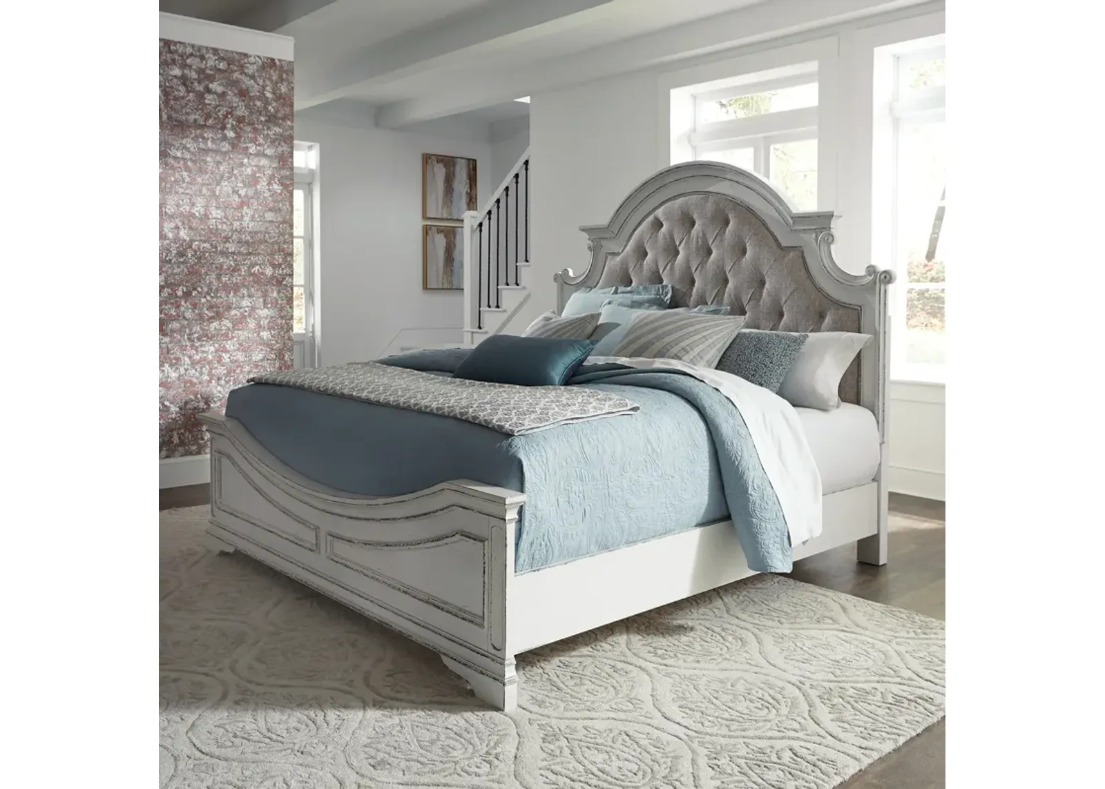 Queen Upholstered Bed - Magnolia Manor