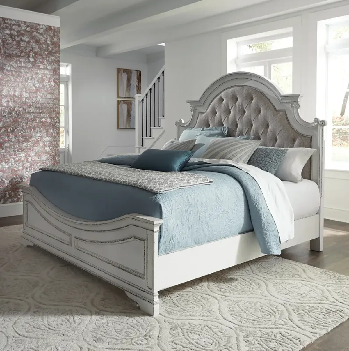 Queen Upholstered Bed - Magnolia Manor