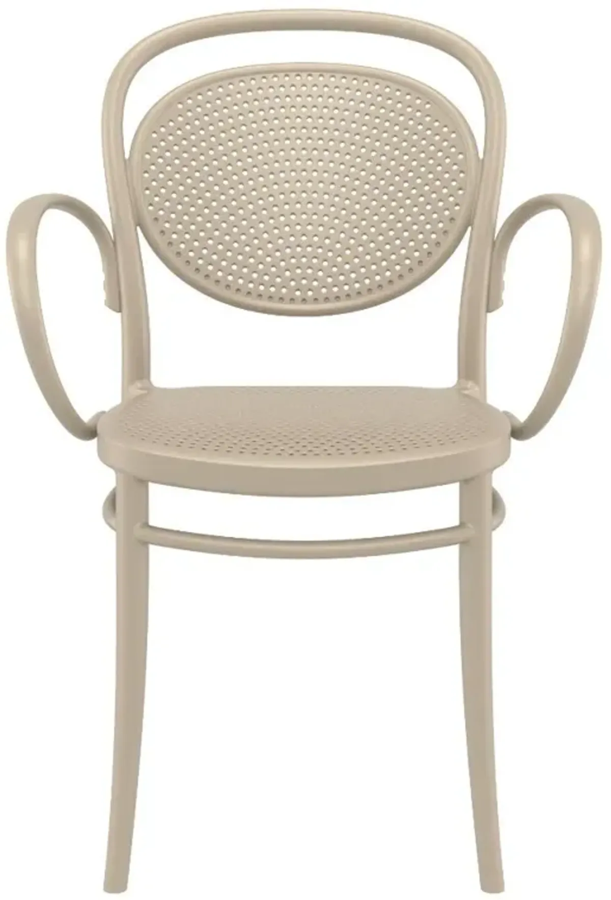 Compamia Marcel XL Resin Outdoor Arm Patio Chair Taupe