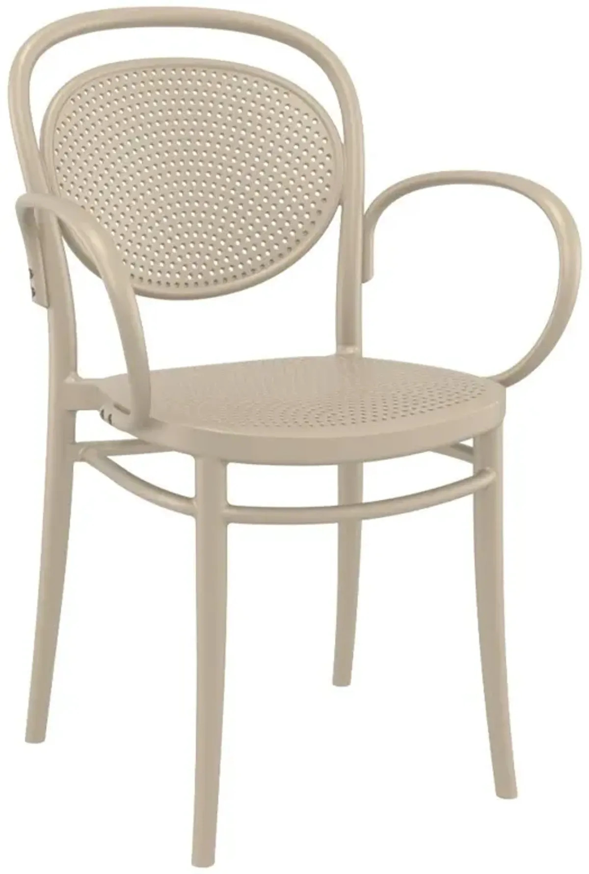 Marcel XL Resin Outdoor Arm Patio Chair Taupe