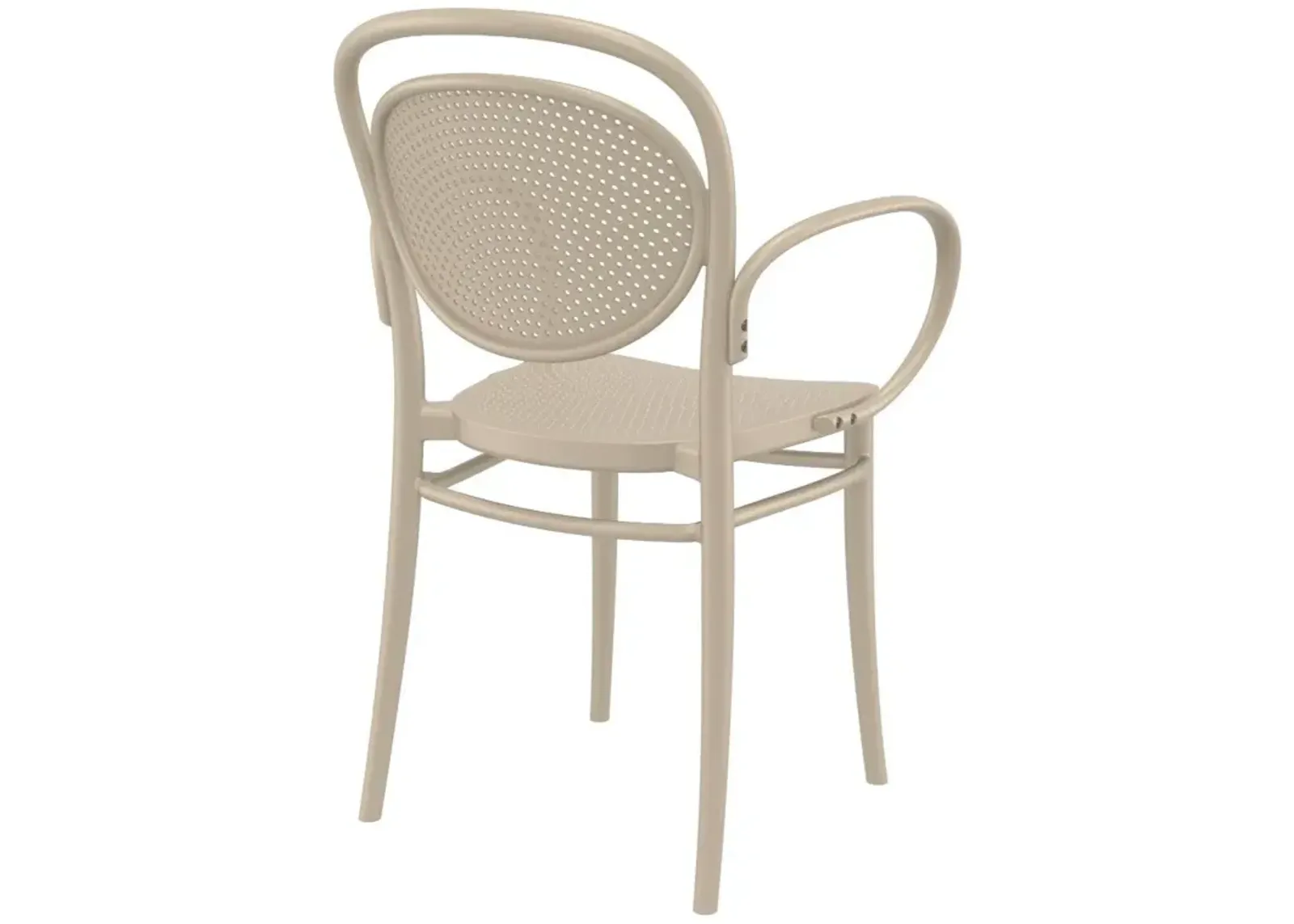 Marcel XL Resin Outdoor Arm Patio Chair Taupe