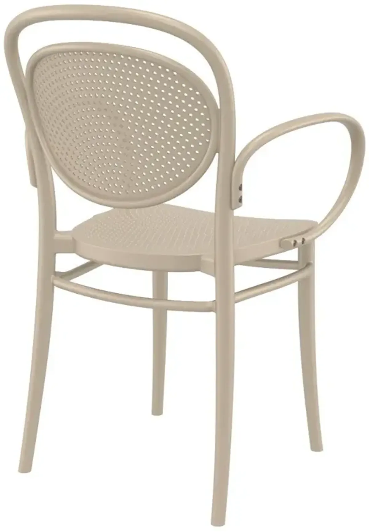 Compamia Marcel XL Resin Outdoor Arm Patio Chair Taupe