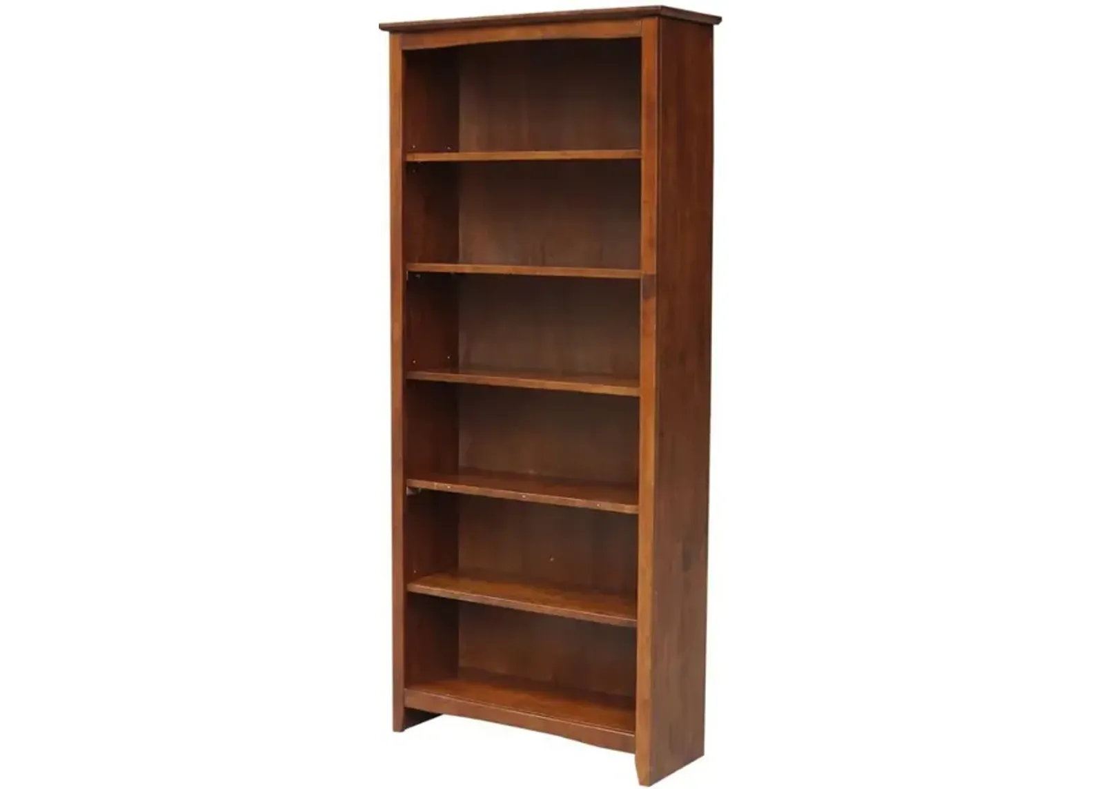 72 Inch Espresso Shaker Bookcase