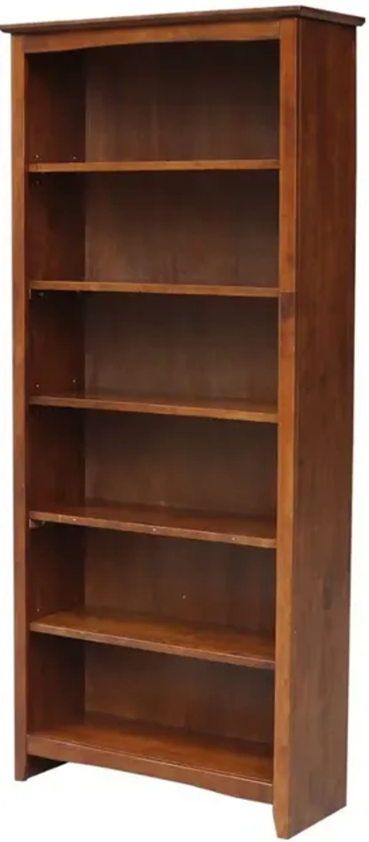 72 Inch Espresso Shaker Bookcase