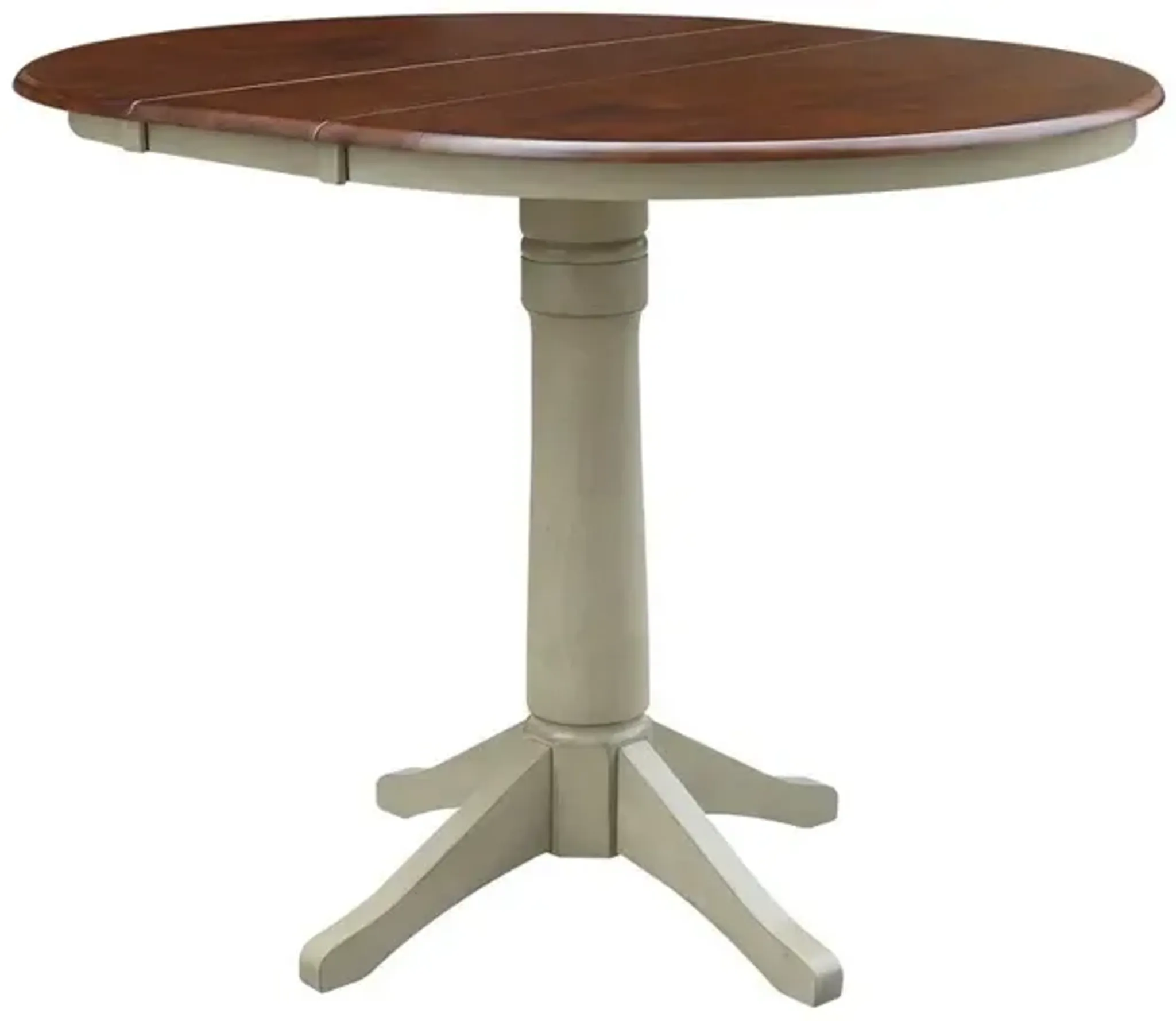 Dining Essentials 36 Inch Extension Table With 36 Inch Transitional ...