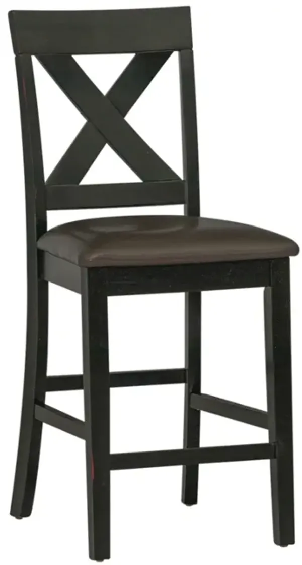 Liberty Furniture Thornton Ii 7-Piece Black Casual Dining Gathering Table Set