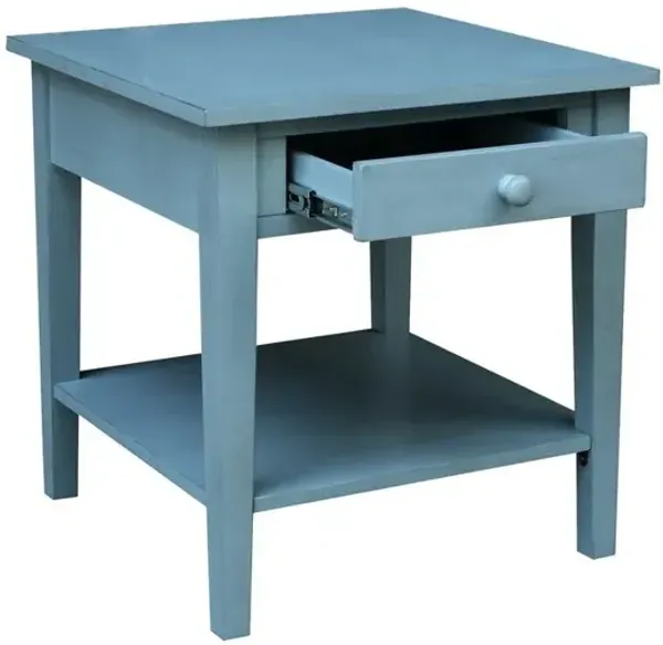John Thomas Destinations Spencer End Table in Ocean Blue
